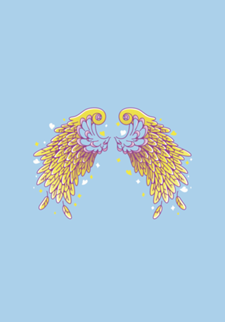 Anime Vaporwave Wings