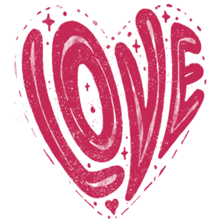 Love in a Heart Shape Viva Magenta