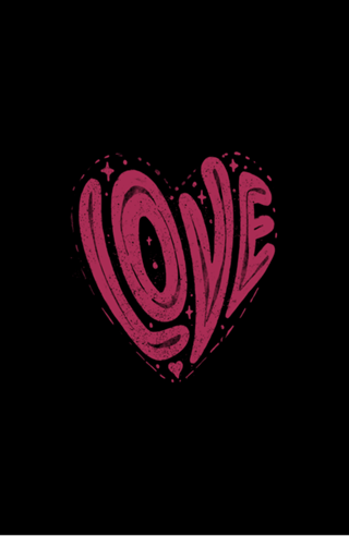 Love in a Heart Shape Viva Magenta