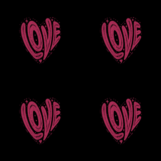 Love in a Heart Shape Viva Magenta