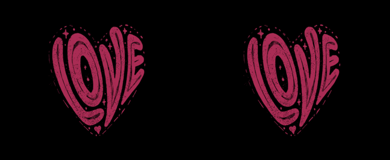 Love in a Heart Shape Viva Magenta