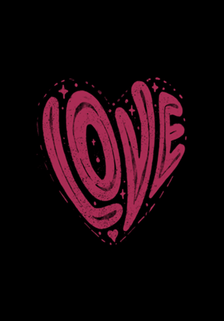 Love in a Heart Shape Viva Magenta