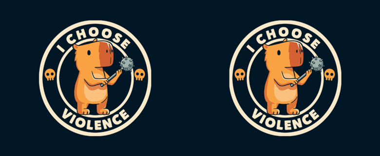 I Choose Violence Funny Capybara