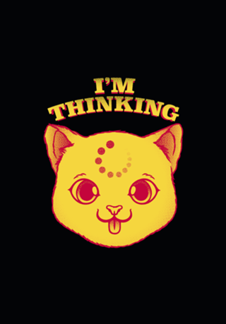 I'm Thinking Funny Cat