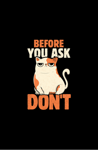 Before You Ask Don't