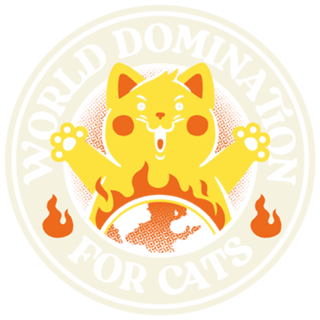 World Domination for Cats Stamp
