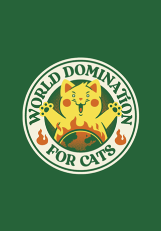 World Domination for Cats Stamp