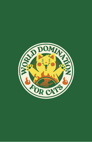 World Domination for Cats Stamp