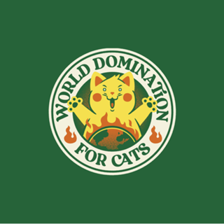 World Domination for Cats Stamp