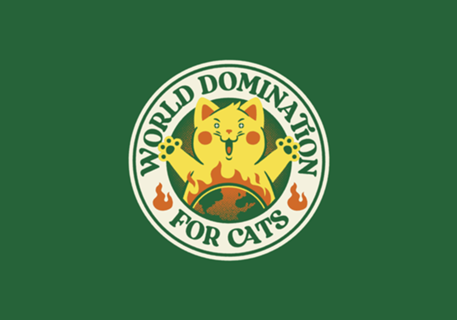 World Domination for Cats Stamp