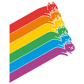 Flying Rainbow Cats Lines