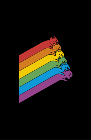 Flying Rainbow Cats Lines
