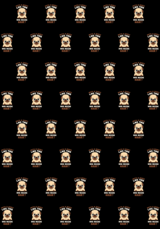 Bald Pug Funny Dog