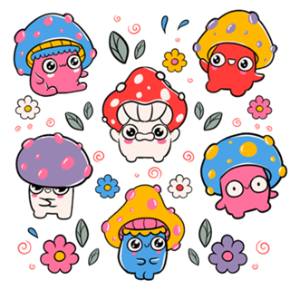 Cute But Psychedelic Mushrooms