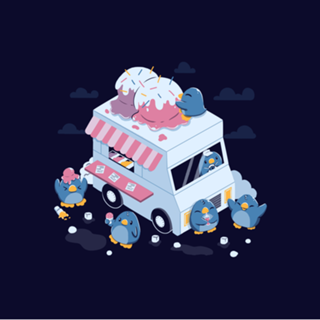 Frozen Truck Kawaii Penguins