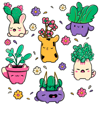 Happy Plants Kawaii