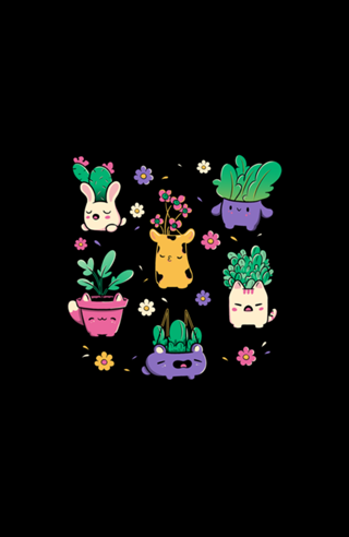 Happy Plants Kawaii