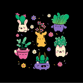 Happy Plants Kawaii