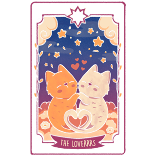 The Lovers Cat Valentines Tarot