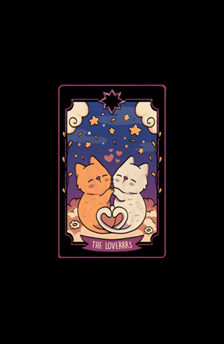 The Lovers Cat Valentines Tarot