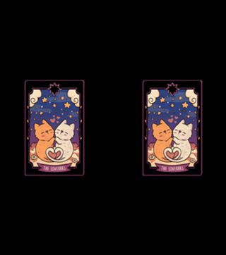 The Lovers Cat Valentines Tarot