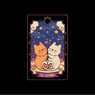 The Lovers Cat Valentines Tarot