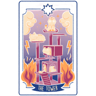 The Tower Cat Tarot