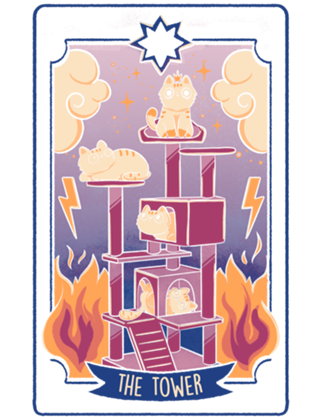 The Tower Cat Tarot