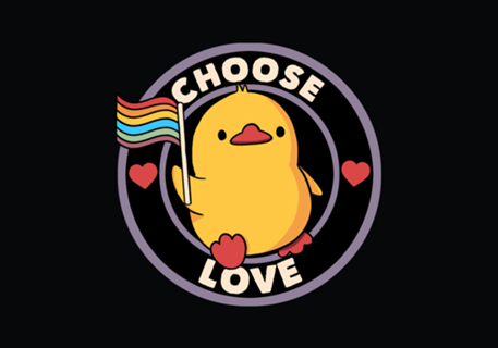 Choose Love Pride Duck