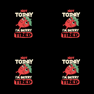 Berry Tired Funny Strawberry