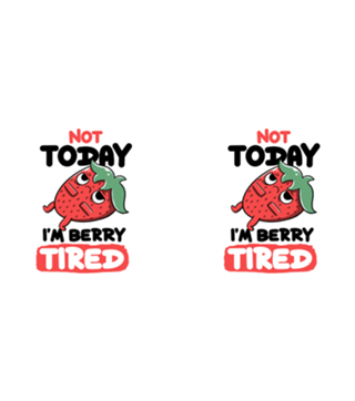 Berry Tired Funny Strawberry White