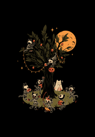 Black Cats Tree