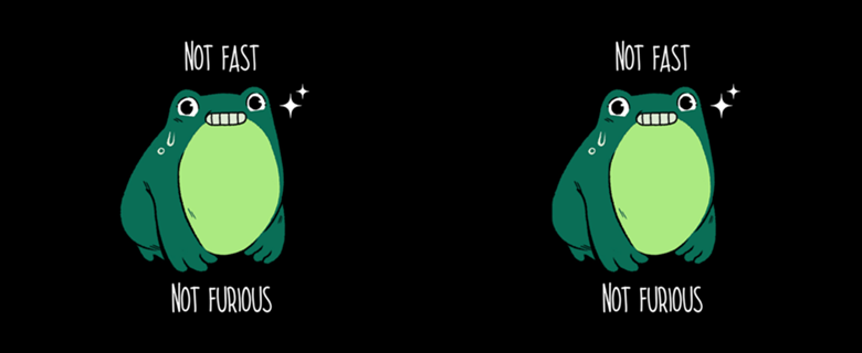 Not Fast Not Furious Frog