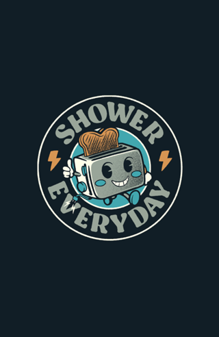 Shower Everyday Vintage Toaster