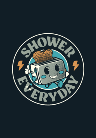 Shower Everyday Vintage Toaster