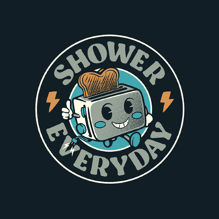 Shower Everyday Vintage Toaster