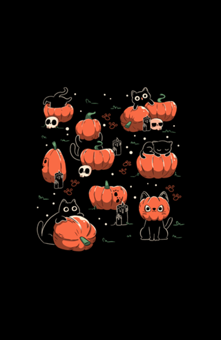 Pumpkin Halloween Cats