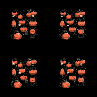 Pumpkin Halloween Cats