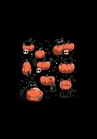 Pumpkin Halloween Cats