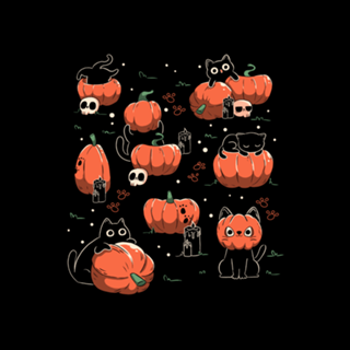 Pumpkin Halloween Cats