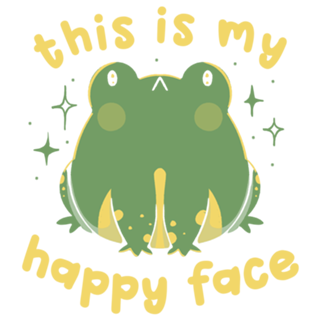 This Is My Happy Face Funny Frog