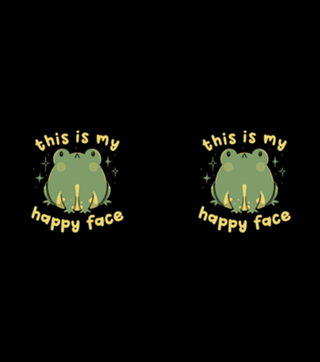 This Is My Happy Face Funny Frog