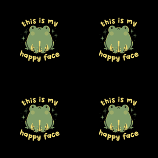 This Is My Happy Face Funny Frog