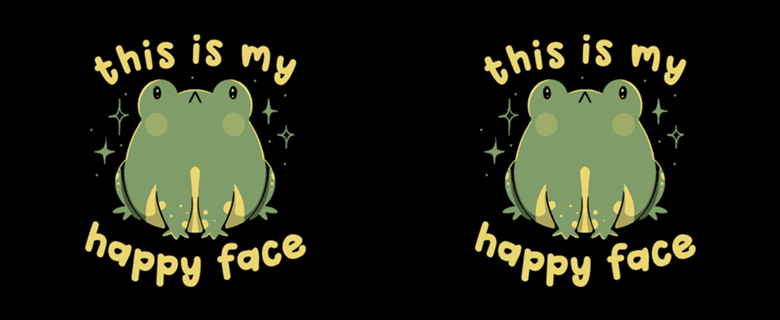 This Is My Happy Face Funny Frog