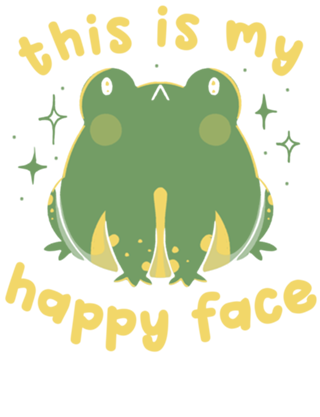 This Is My Happy Face Funny Frog