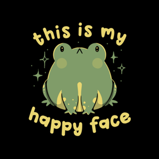 This Is My Happy Face Funny Frog