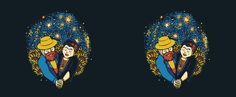 Sunflower Lovers Frida and Van Gogh