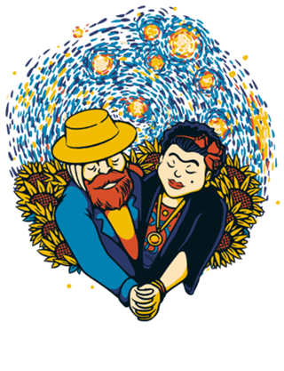 Sunflower Lovers Frida and Van Gogh