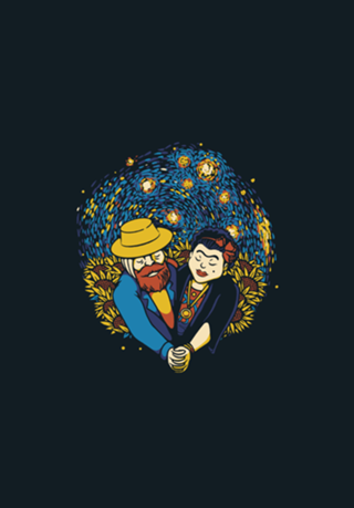 Sunflower Lovers Frida and Van Gogh