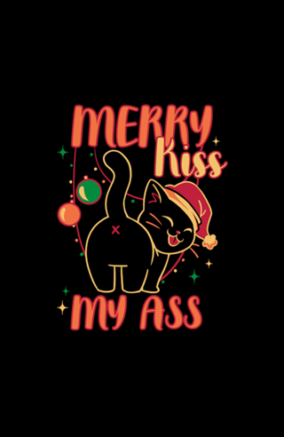 Merry Kiss My Ass Cat